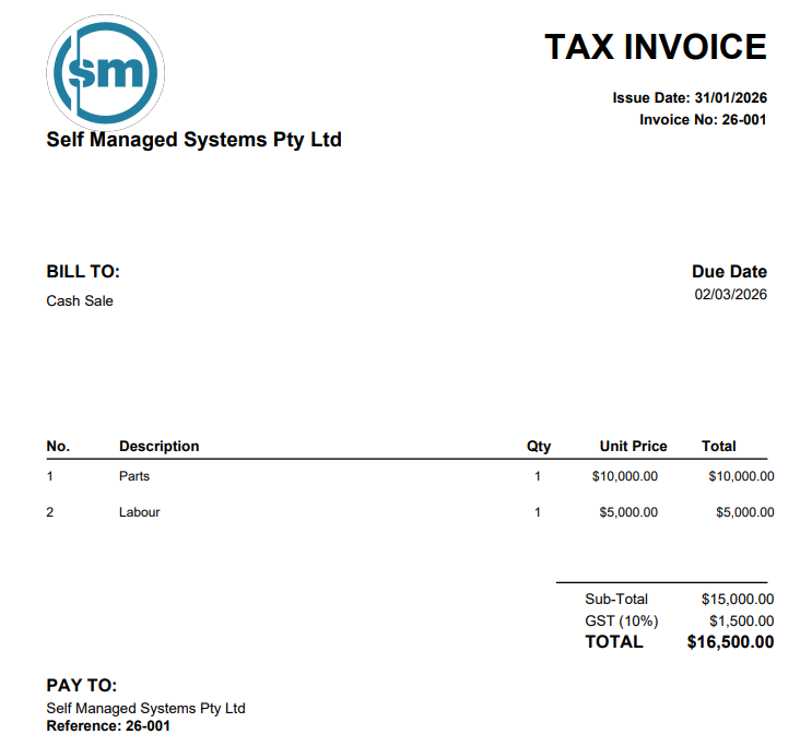 Business Invoicing