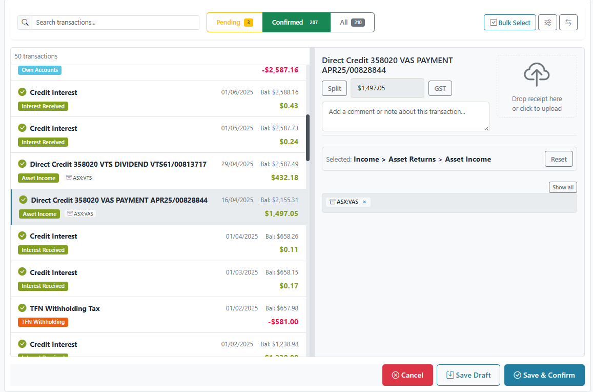 Transaction Categorisation